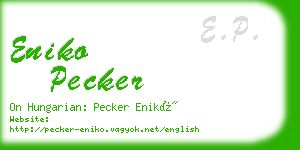 eniko pecker business card